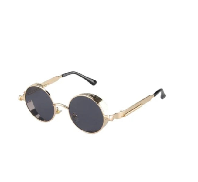 Lunettes de soleil branche fine doré