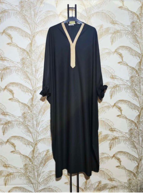 Abaya longue manches chauve - souris - leyily