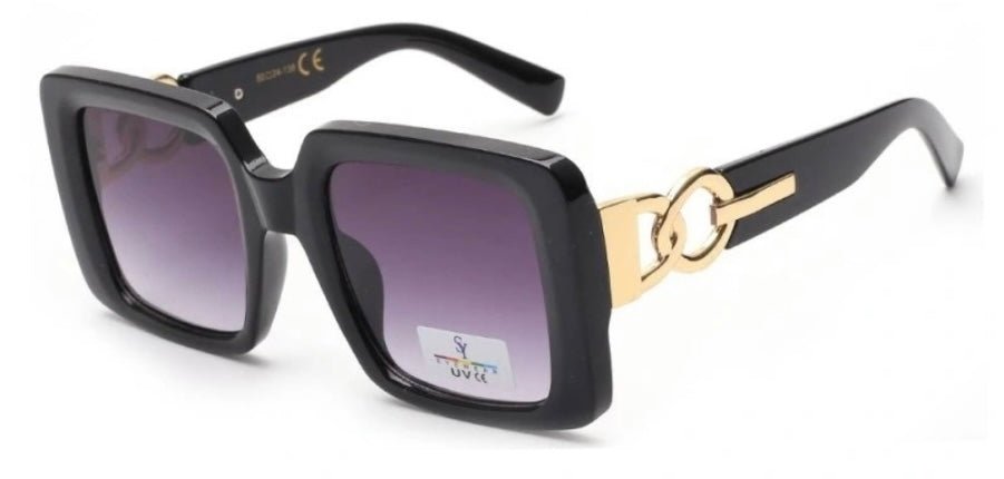 Lunettes de soleil branche doré - leyily