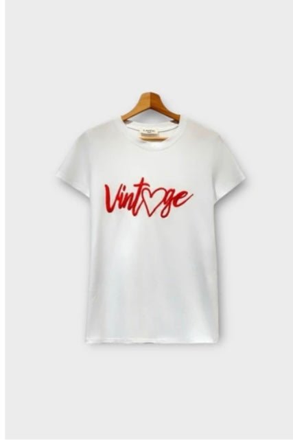 T-shirt en coton broderie « vintage » - leyily
