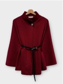 Veste cape/poncho avec manche et ceinture - leyily