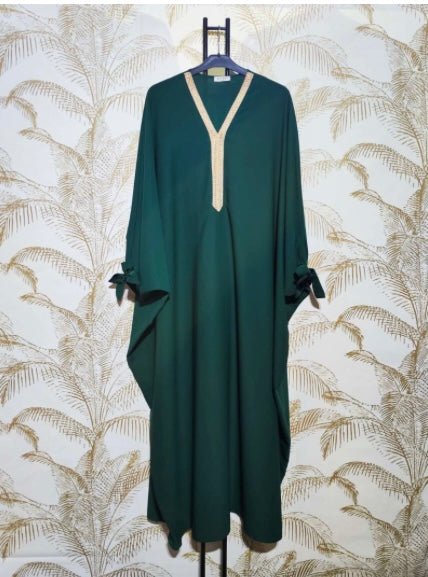 Abaya longue manches chauve - souris - leyily