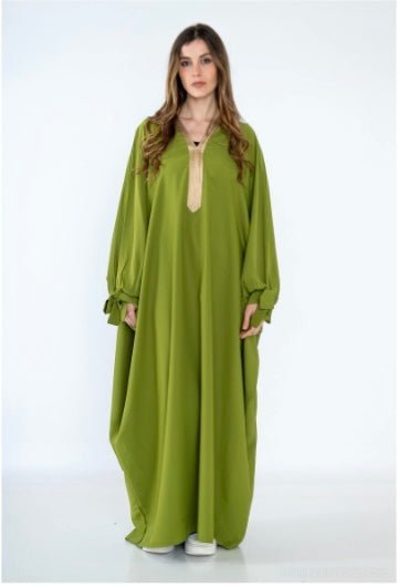 Abaya longue manches chauve - souris - leyily