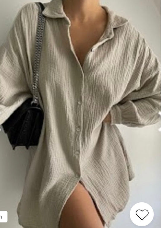 Chemise Robe en gaze de coton - leyily