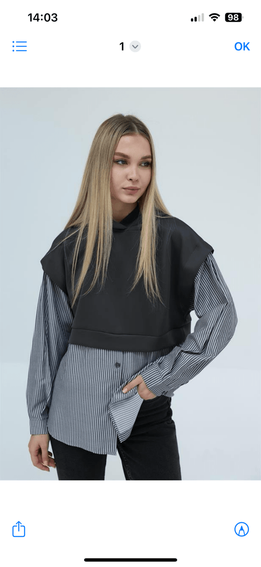 Chemise sweat à capuche - leyily