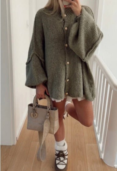 Gilet large bouton doré - leyily