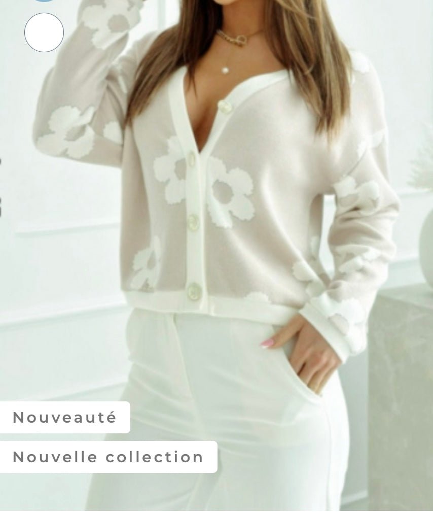 Gilet léger imprimé fleurs - leyily