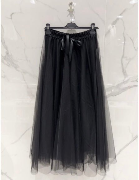 Jupe à volant tulle et noeud - leyily
