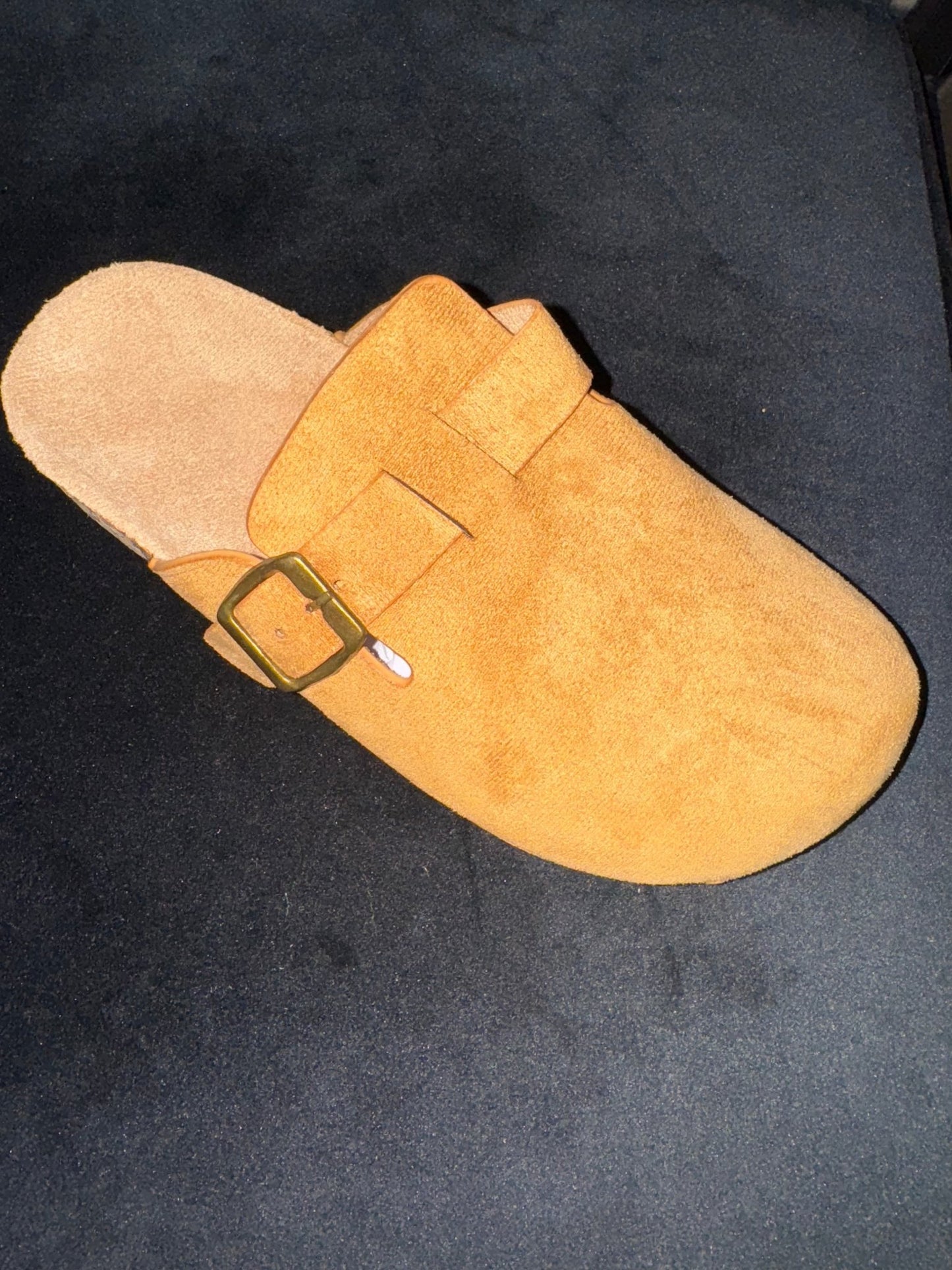 Mule en daim avec boucle - leyily