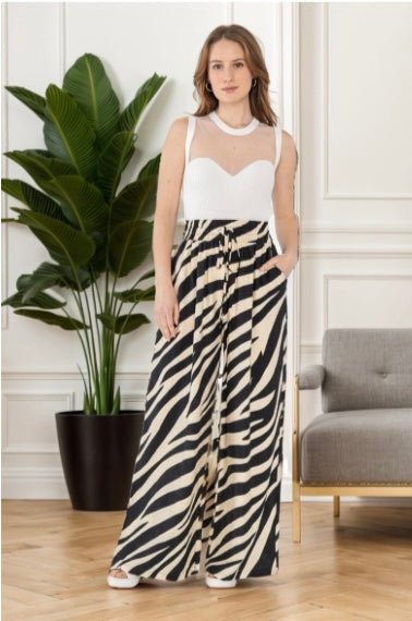 Pantalon large imprimé - leyily