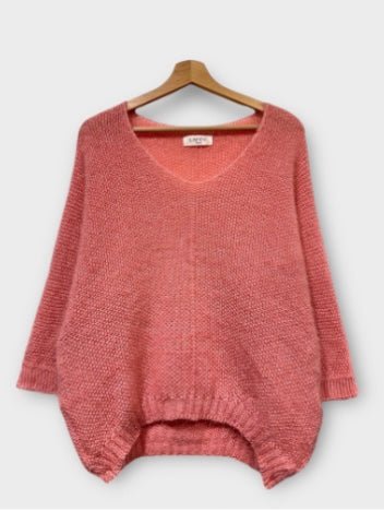 Pull doux col v - leyily