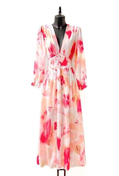 Robe longue manche longue légère - leyily