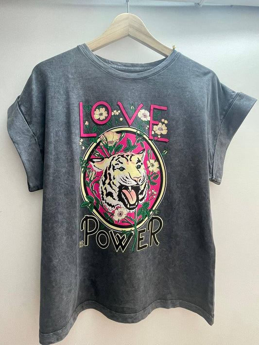 T-shirt imprimé taille unique en coton - leyily