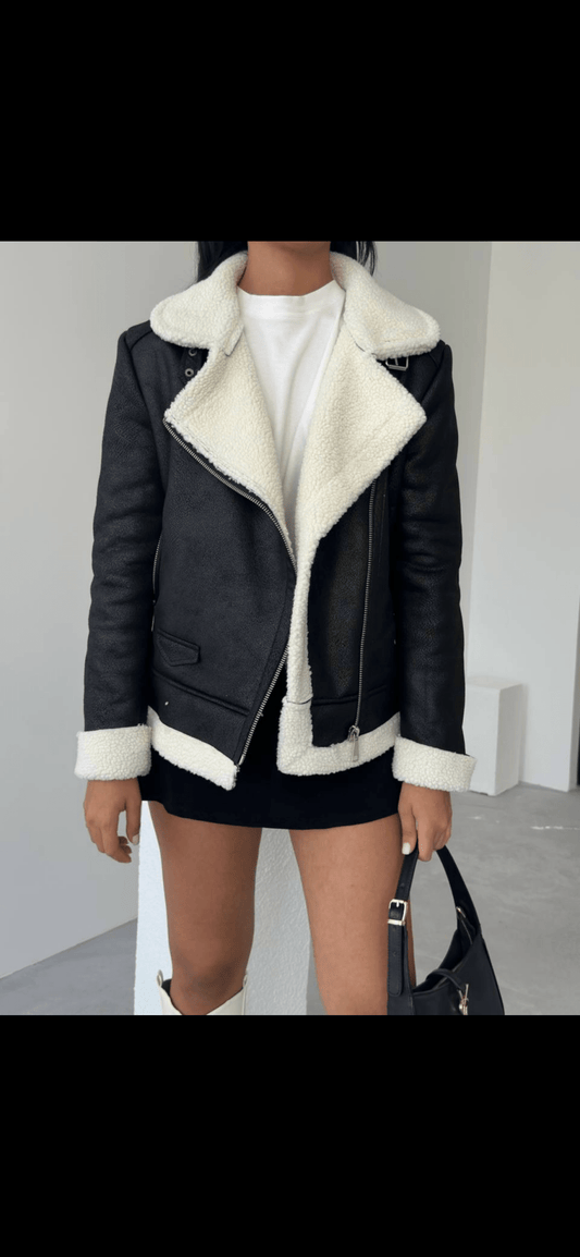 Veste en cuir polaire - leyily