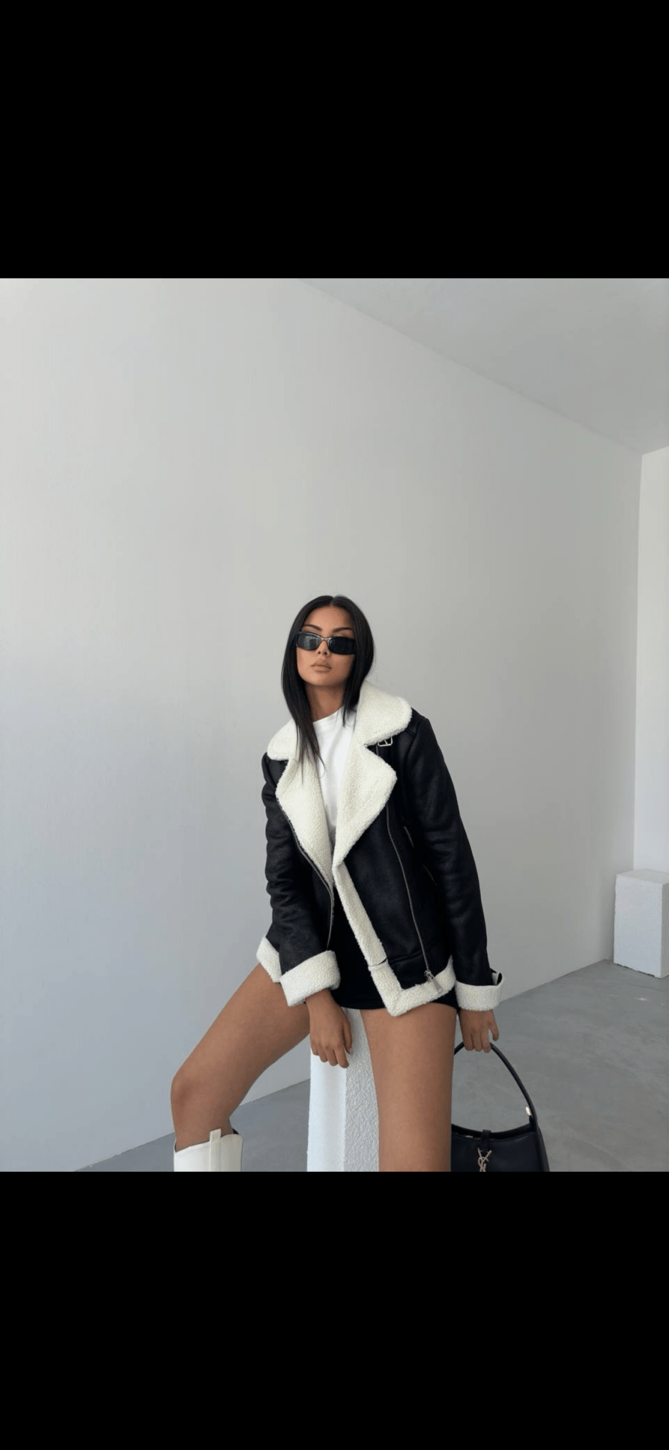 Veste en cuir polaire - leyily